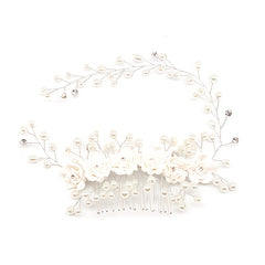 Bride's Pearl Headband Headdress Wedding Dress Accessories