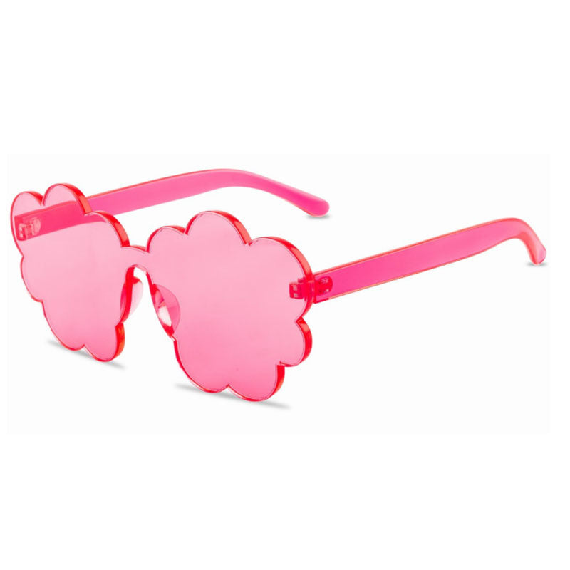 Thick Sliced Candy Love Sunglasses Flower Frameless