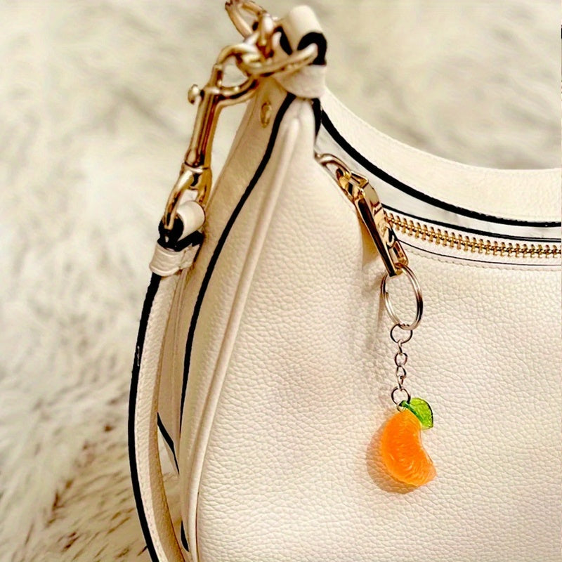 Tangerine KeyChain Refreshing Orange Piece Key Chain For Men