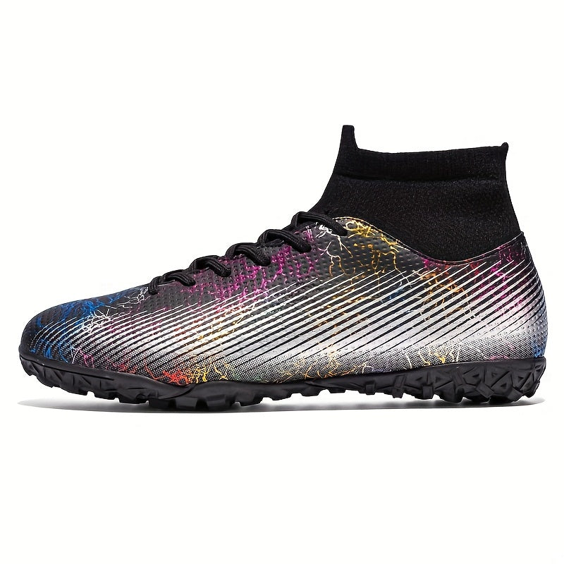 Boy's High Top Turf Football Boots TF Soccer Cleats