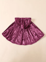 Kid's Halloween Velvet Hooded Cloak Costume