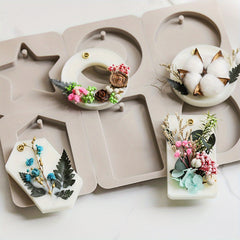 Flower Aromatherapy Gypsum Diffuser Stone Hanging Sign Silicone Mold