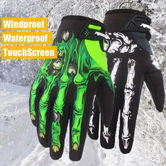 Cycling Gloves Skeleton Hand Touch Screen Warm Windproof Coldproof Gloves