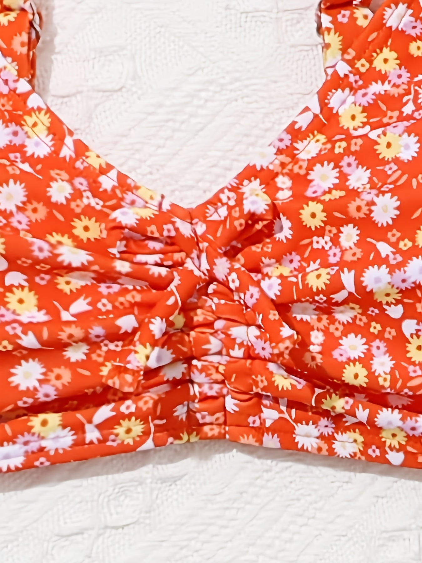 Girls Floral Bikini Set Cami Top & Briefs Beach Vacation