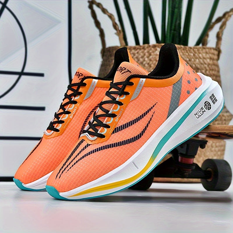 Women's Colorblock Casual Sneakers Lace Up Soft Sole Platform Running Shoes