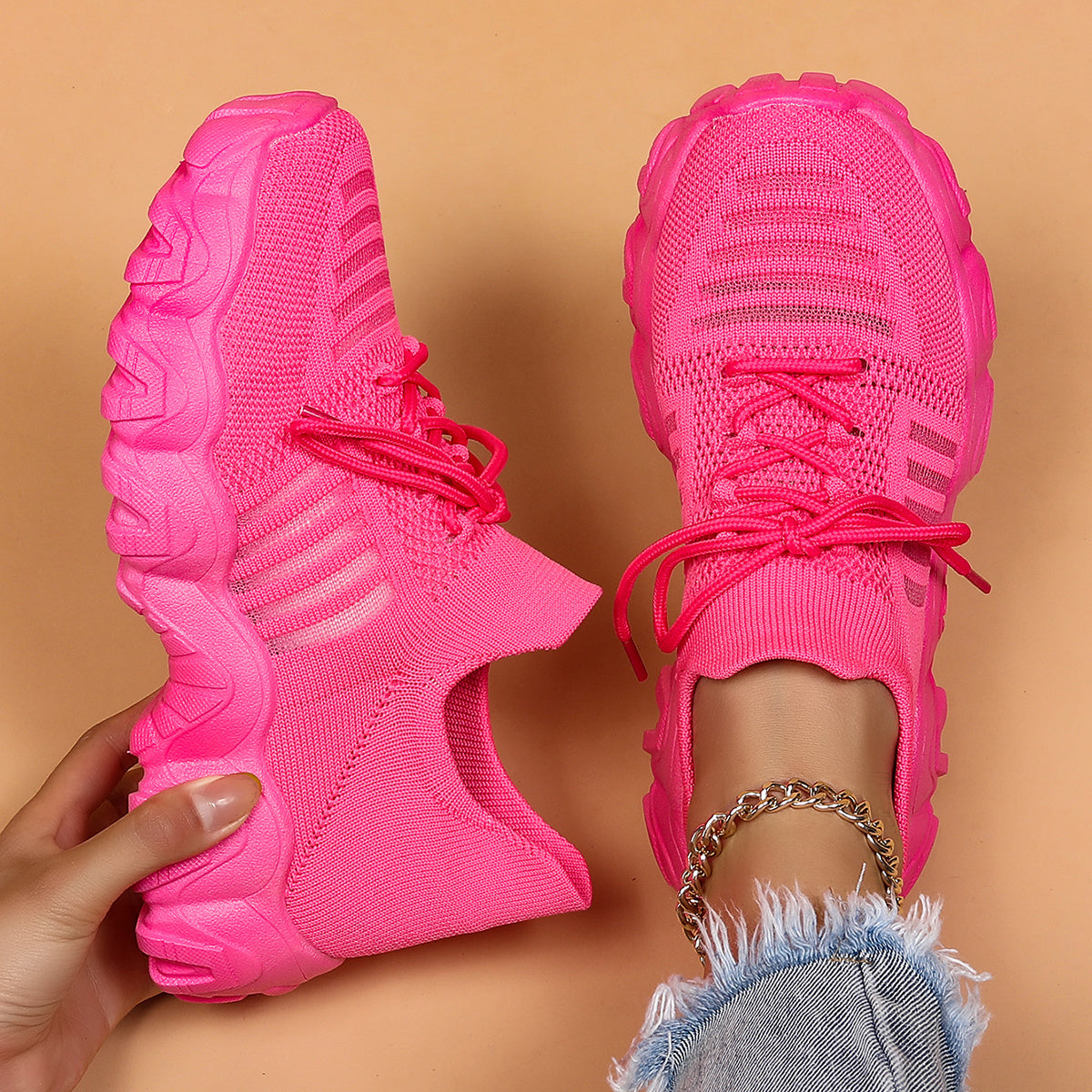 Octopus Sneakers Mesh Breathable Non Slip Running Shoes