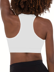  Bra Women's Plus Butterfly Print Racer Back Yoga Bralette