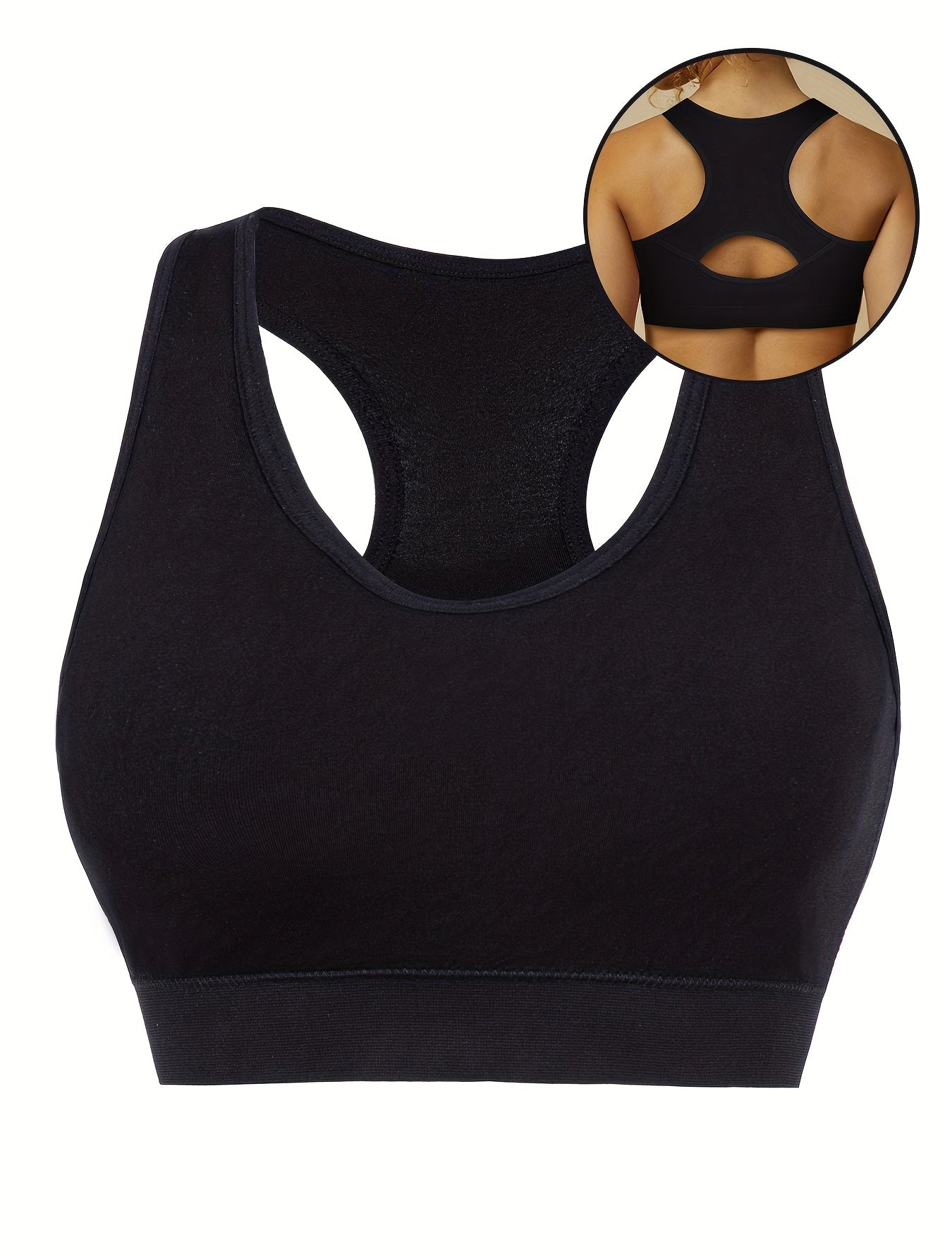  Sports Bra Racer Back Tank Bra with Removable Pads
