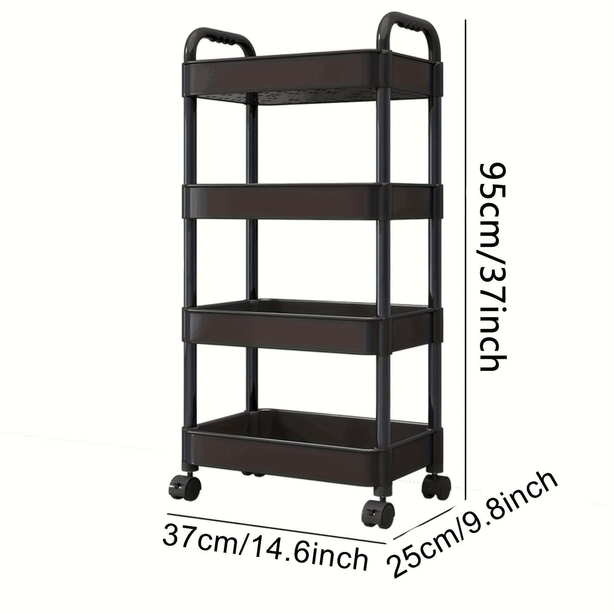4 Tier Cart Rack For Kitchen Bathroom Office And Bedroom