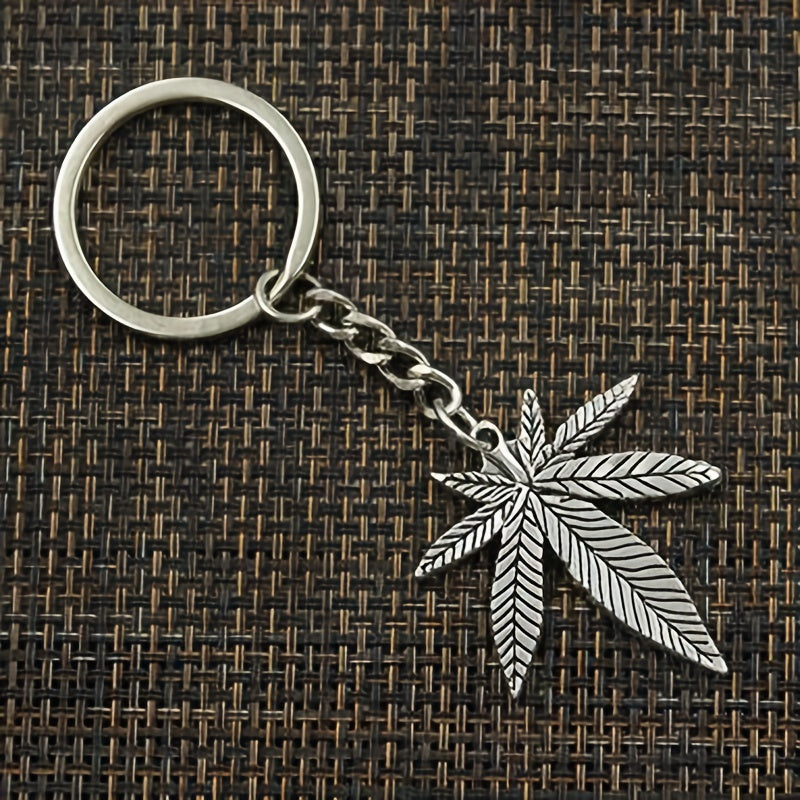 Maple Leaves Keychain Plant Key Chains Purse Bags Keyrings Key Holder Women