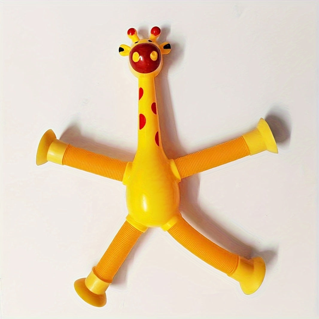 Telescopic Giraffe Suction Cup Doll Toy