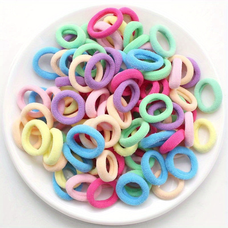 100pcs Colorful Elastic Hair Ties Party Gift For Girls