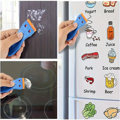 Plastic Razor Blade Scraper Set - Label Decal Removal Tool - No Scratches