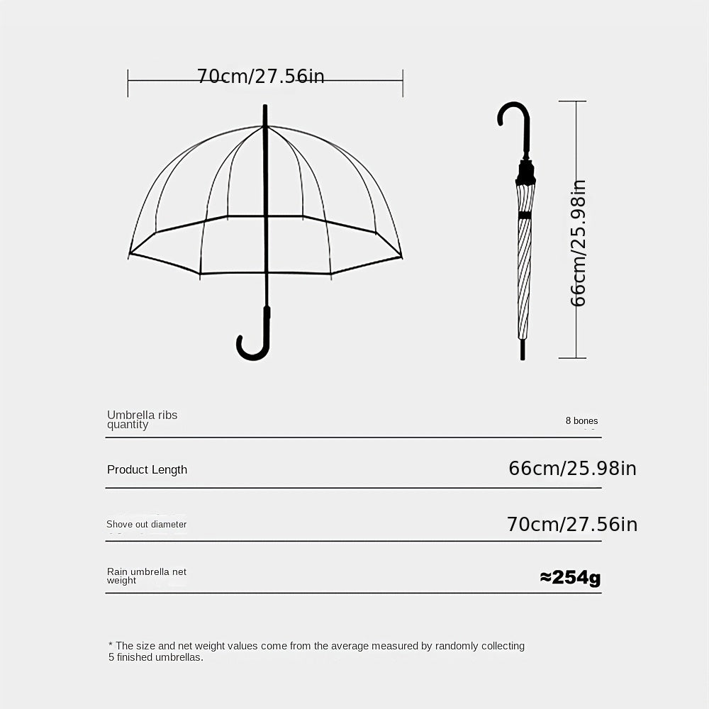 Colorful Princess Umbrella Transparent Plastic Unicorn Kindergarten Umbrella