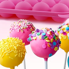 3D Silicone Lollipop Mold 20 Cavities Round Candy Mold