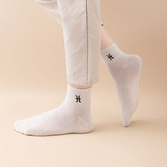 12 Pairs Constellation Print Socks Comfy & Breathable Crew Short Socks