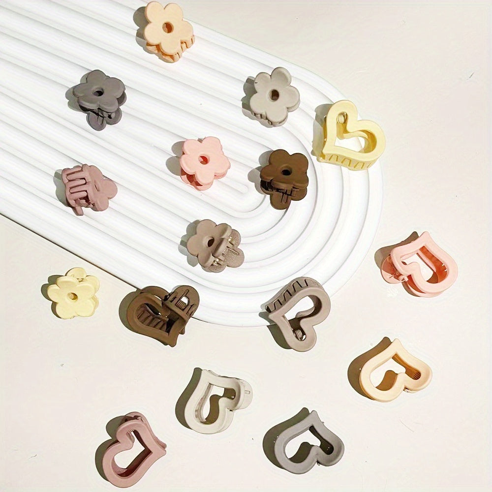 16pcs Mini Frosted Vintage Hair Claw Set for Girls and Women