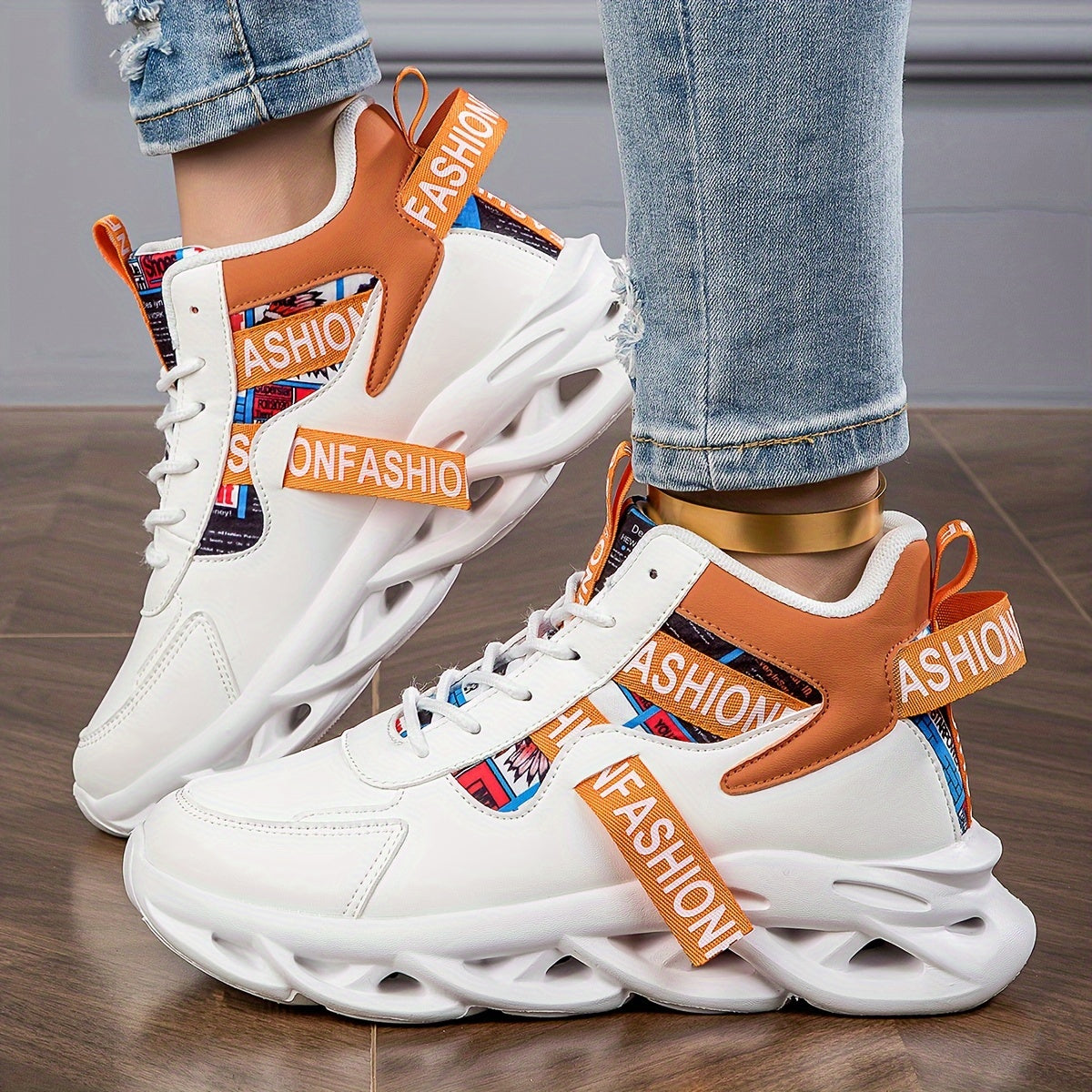 Women's Letter Graphic Athletic Sneakers Running Shoes Non slip Outdoor Sneakers