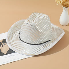 Flashing Led Sequin Cowboy Hat Y2K Style