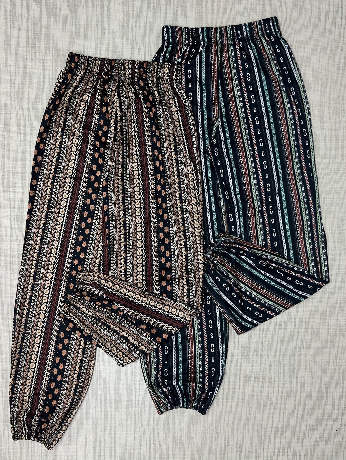 Floral Print Sleep Bottoms Cozy Solid Elastic Waistband Pants Women's Sleepwear