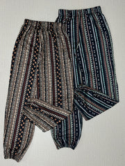 Floral Print Sleep Bottoms Cozy Solid Elastic Waistband Pants Women's Sleepwear