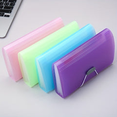1pc 12 Grids Organ Bag A6 Transparent File Folder Document Organizer