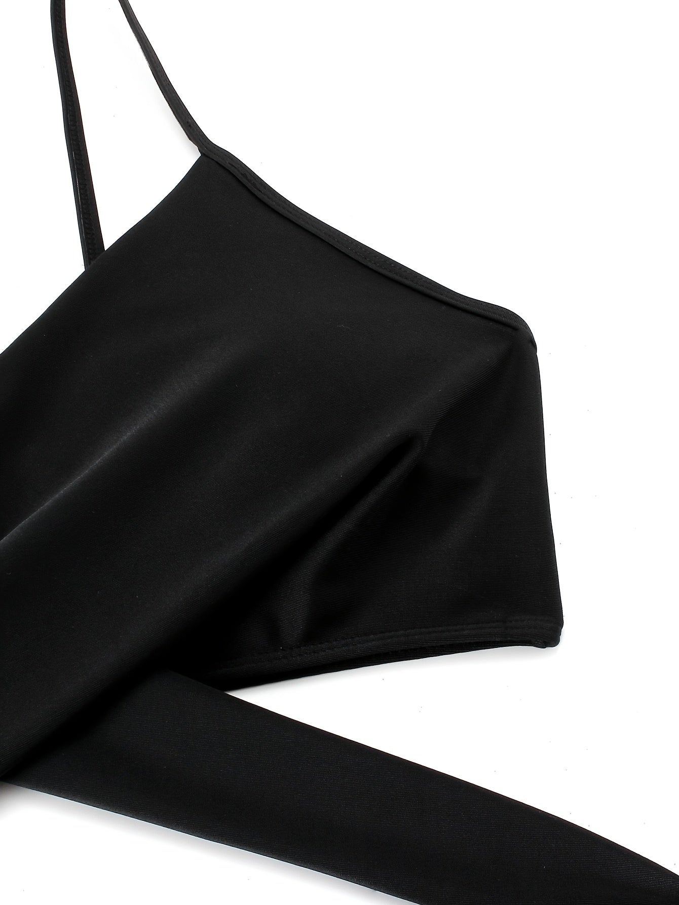  Solid Halter Bikini Set