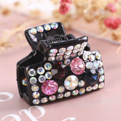 Small Rhinestone Hair Claw Clip for Thick Hair, Strong Hold Grip Accessories