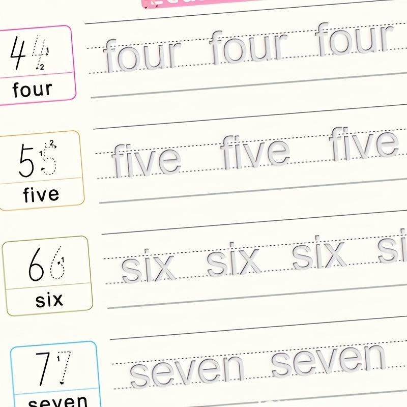 Kids Reusable Handwriting Practice Set with Visual Word Groove