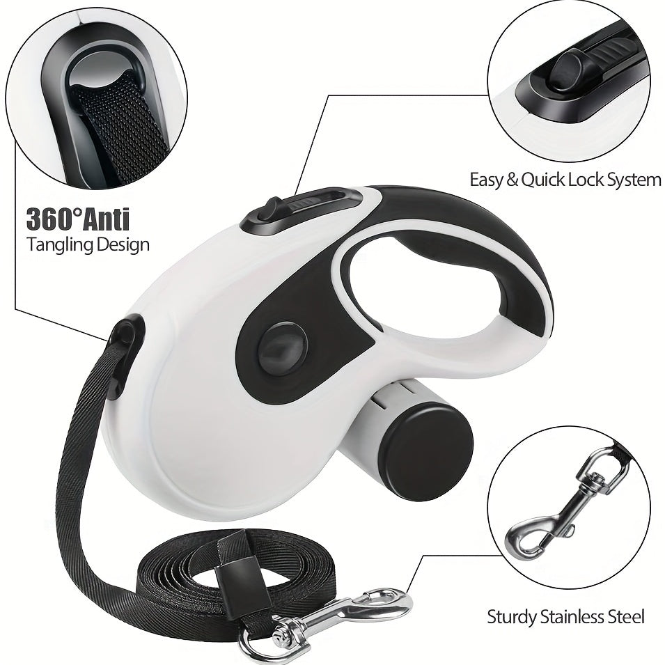 Retractable Pet Leash with Garbage Box - All Sizes