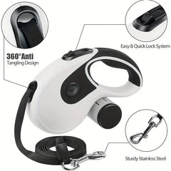 Retractable Pet Leash with Garbage Box - All Sizes