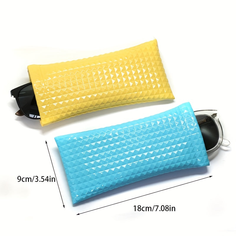 Solid Glasses Bag with Automatic Closure Sunglasses Pouch