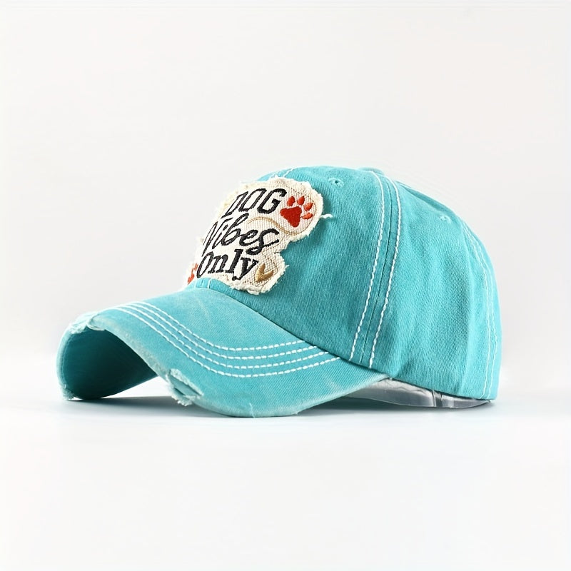 Denim Distressed Sunshade Baseball Cap