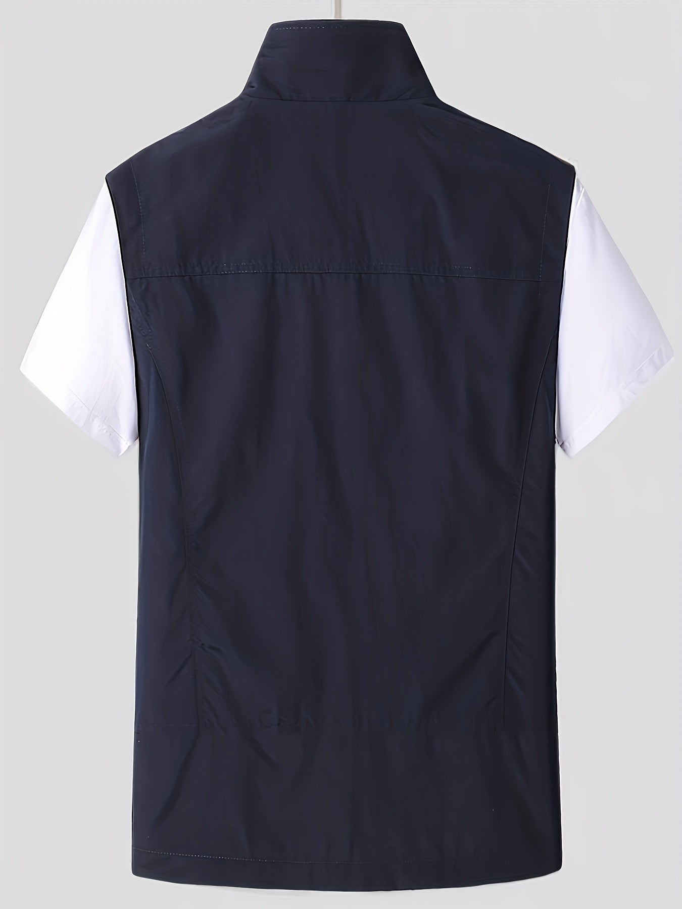 Men's Zipper Pockets Cargo Vest for Outdoor Activities
