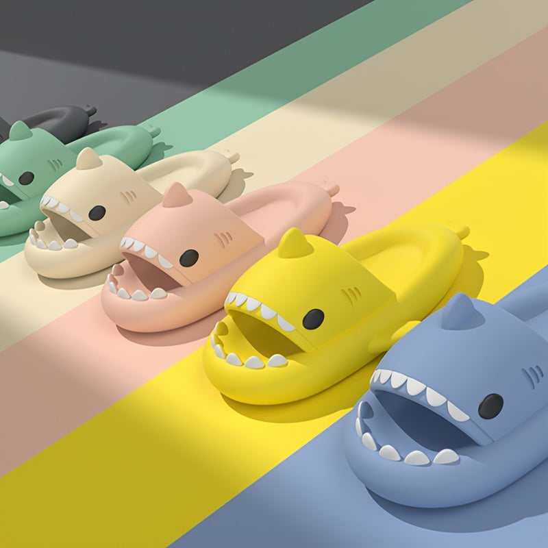 Women's Cartoon Shark Slippers Comfortable Open Toe Slide Sandals