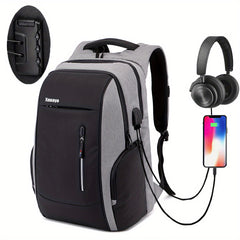 Casual Backpack with USB Charging Port Computer Bag