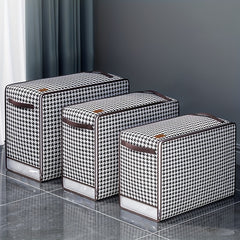 Houndstooth Clothes Storage Bag Sorting Box