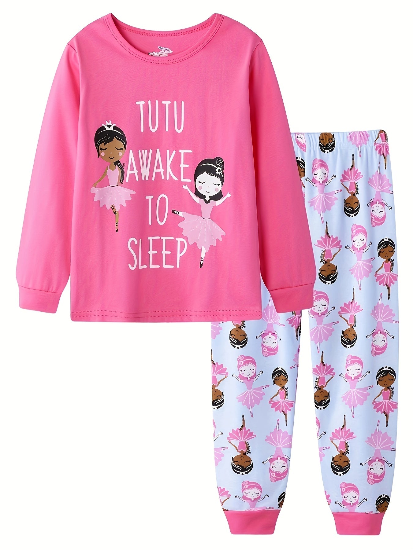 Girls Cartoon Pattern Pajama Set
