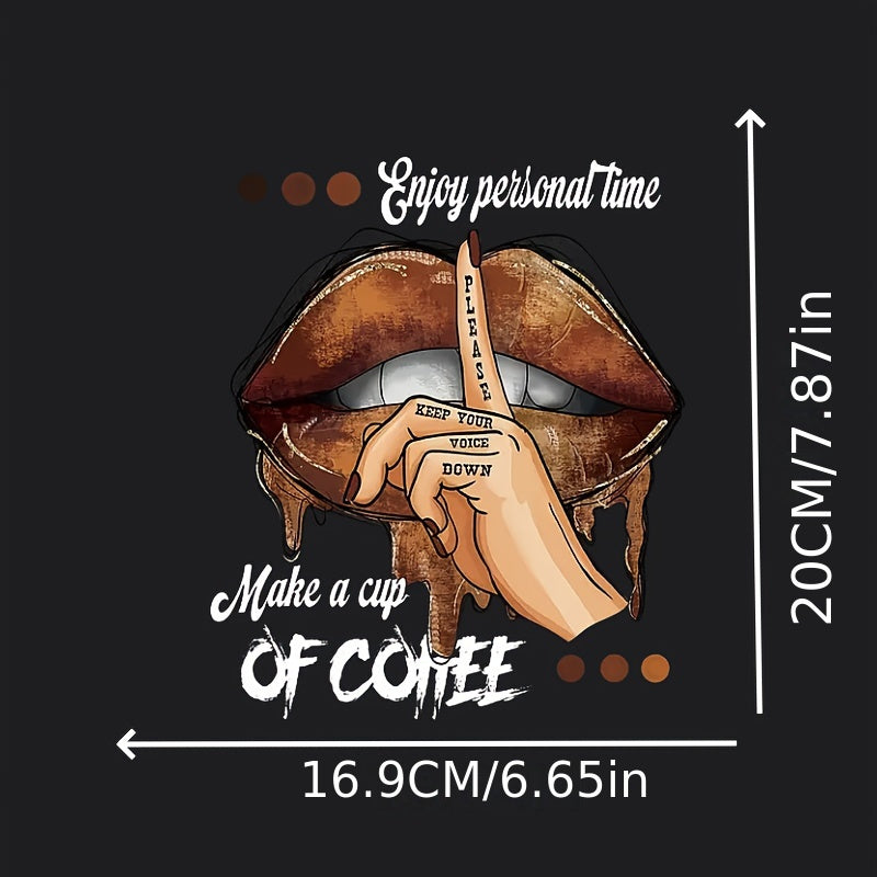 Quiet Lips Iron On Heat Transfer Decal for Clothing Customization
