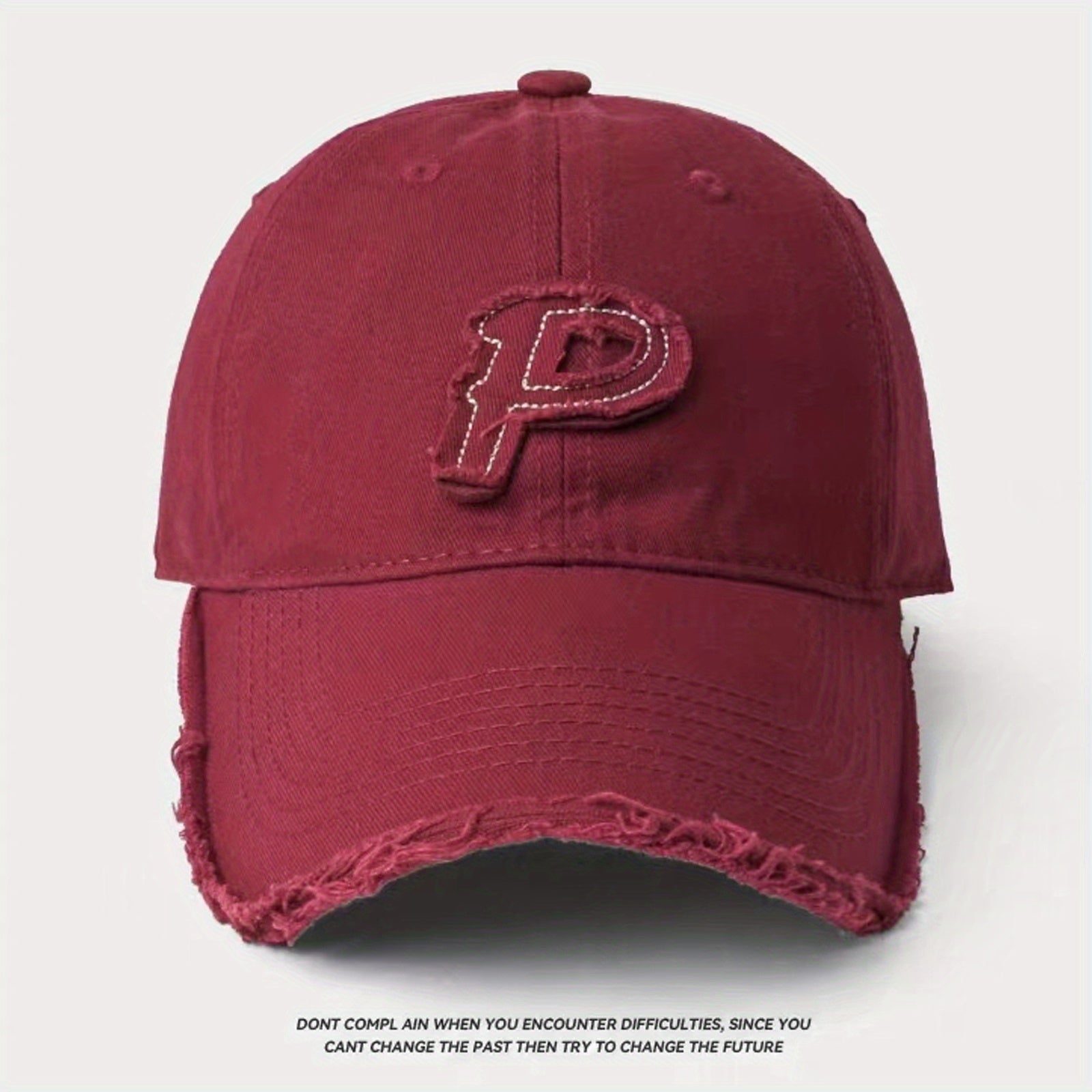 Men's Letter P Patch Baseball Cap Sun Hat