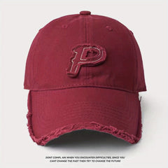 Men's Letter P Patch Baseball Cap Sun Hat