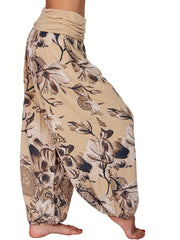  Boho Pants Women's Plus Ruched Loose Fit Baggy Pants