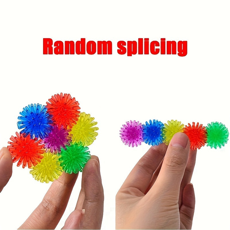 100pcs Colorful Mini Foot Massage Balls TPR Squeeze Toys Elastic Pet Playthings