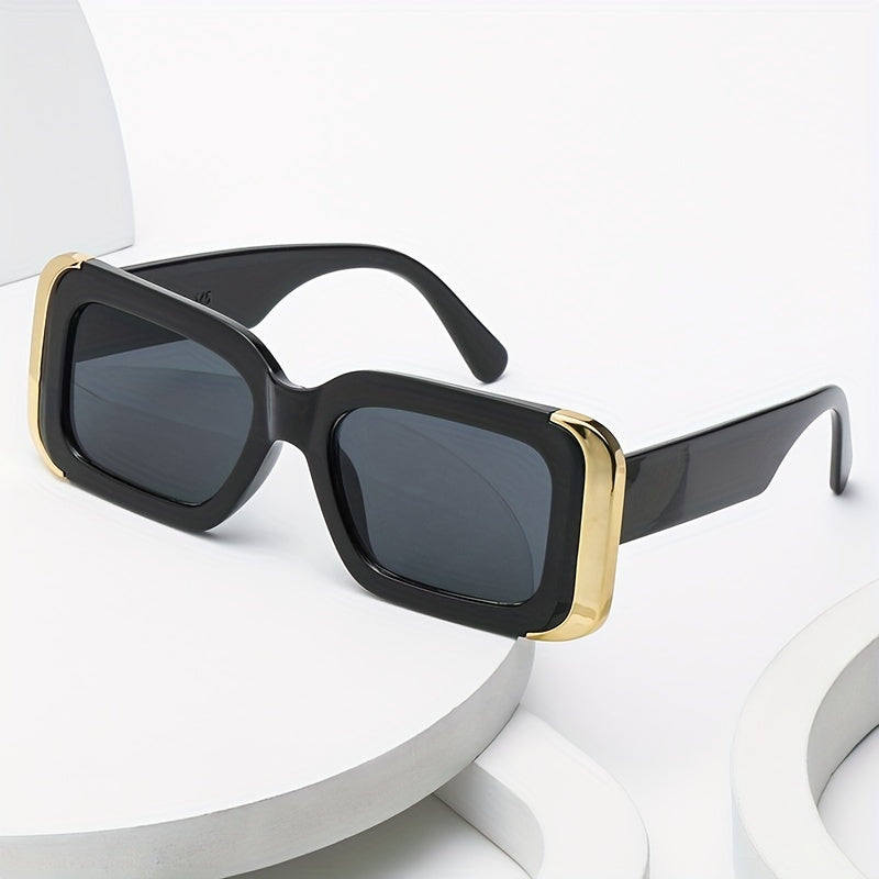 Y2K Square Sunglasses HipHop Block Glasses UV400