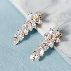 Zircon Leaf Rhinestone Hairclip Party Favor Decorations Hair Accessories