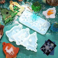 Christmas Snowflake Pendant Silicone Resin Mold Set
