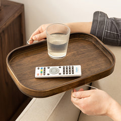 Bamboo Sofa Armrest Tray Portable Armrest Table Foldable Sofa Tray