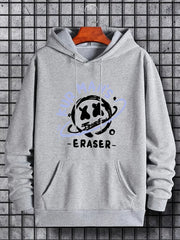 Cartoon Planet Print Hoodie Men's Pullover Hooded Sweatshirt