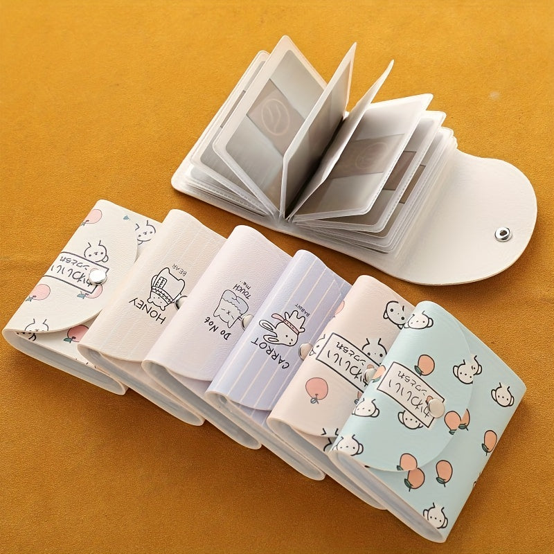 Cartoon Print RFID Credit Card Holder With 24 Card Slots