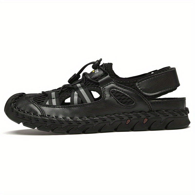 Men's Mesh Sandals Adjustable Draw String Casual Outdoor Walking Shoes